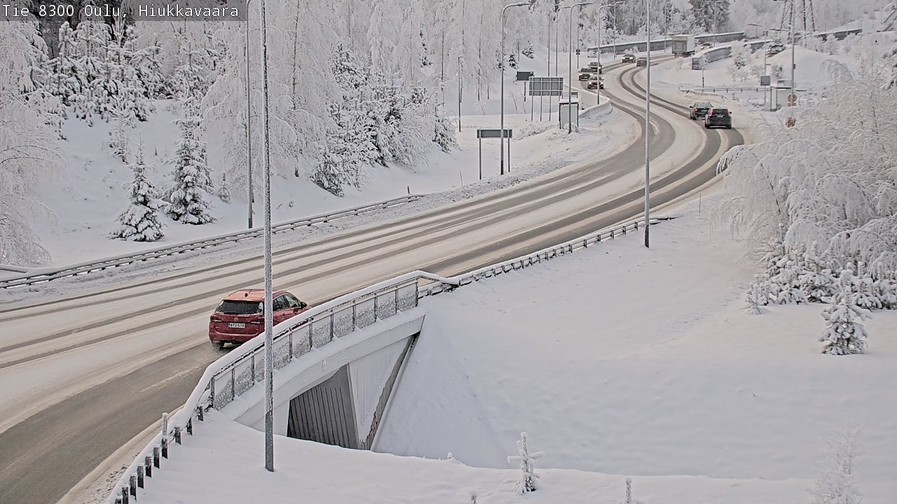 Weather Camera Image road 8300 Oulu Hiukkavaara, Oulu, Pohjois-Pohjanmaa