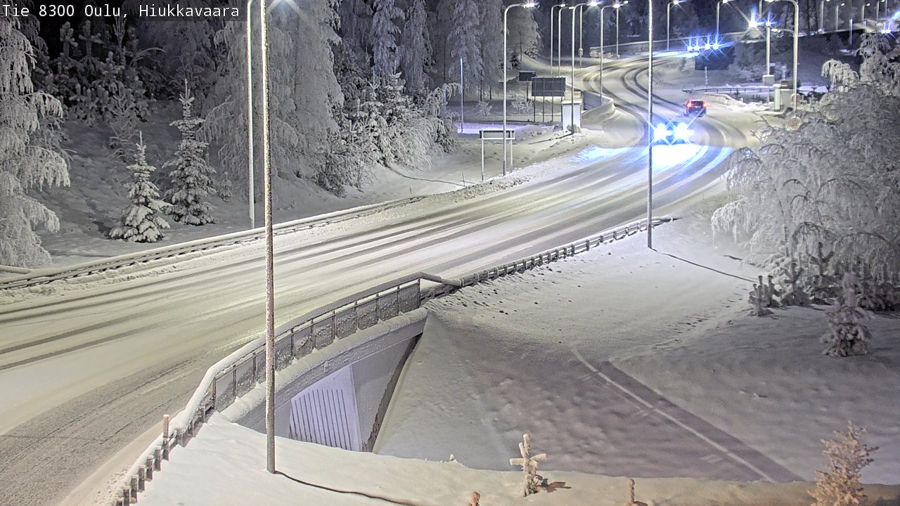 Weather Camera Image road 8300 Oulu Hiukkavaara, Oulu, Pohjois-Pohjanmaa