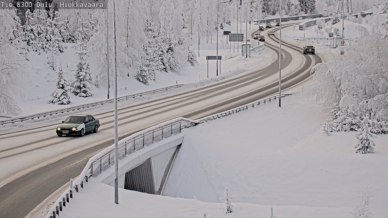 Weather Camera Image road 8300 Oulu Hiukkavaara, Oulu, Pohjois-Pohjanmaa