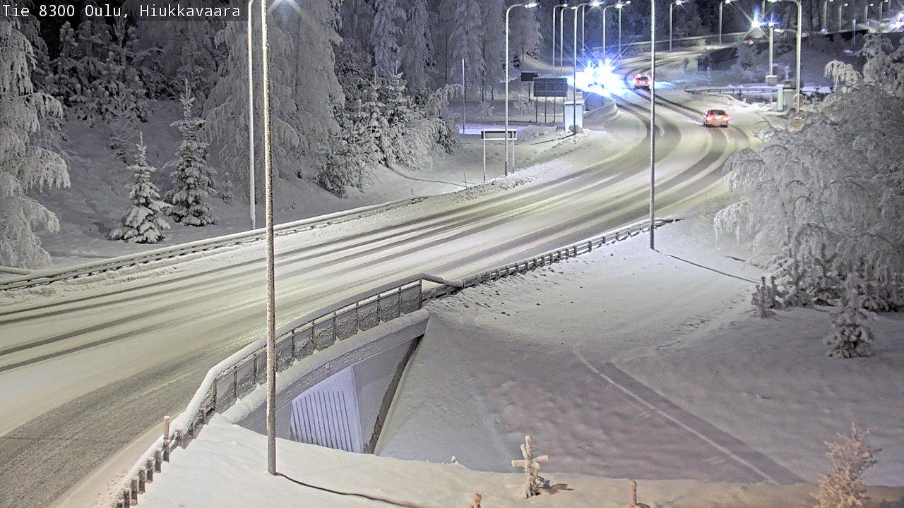Weather Camera Image road 8300 Oulu Hiukkavaara, Oulu, Pohjois-Pohjanmaa