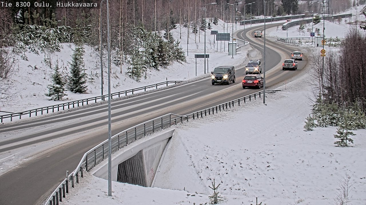 Weather Camera Image väg 8300 Oulu Hiukkavaara, Oulu, Pohjois-Pohjanmaa