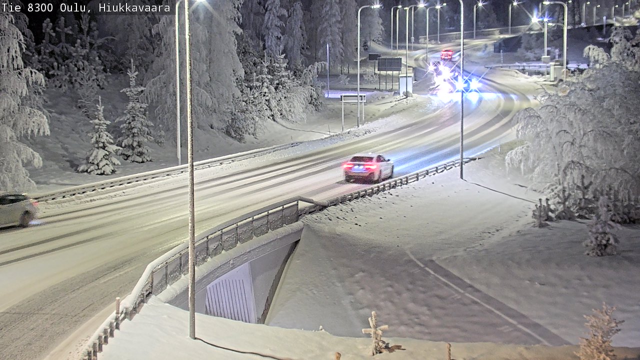 Weather Camera Image road 8300 Oulu Hiukkavaara, Oulu, Pohjois-Pohjanmaa