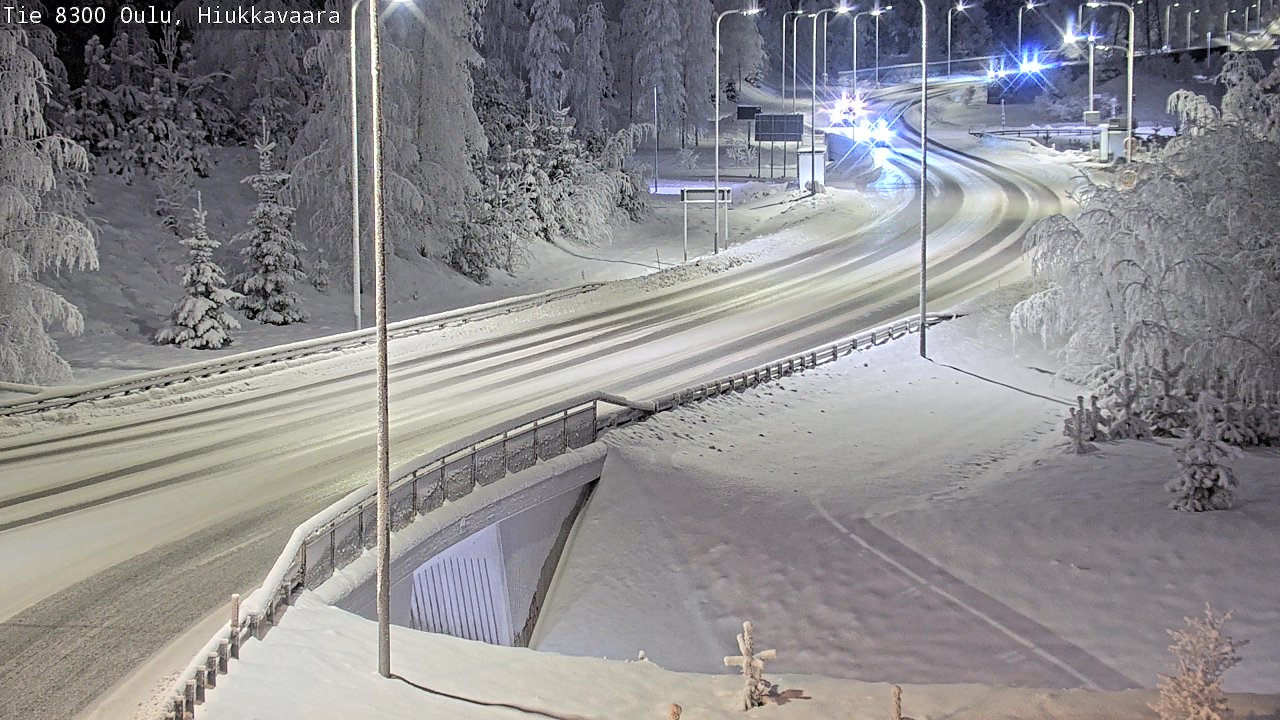 Weather Camera Image road 8300 Oulu Hiukkavaara, Oulu, Pohjois-Pohjanmaa