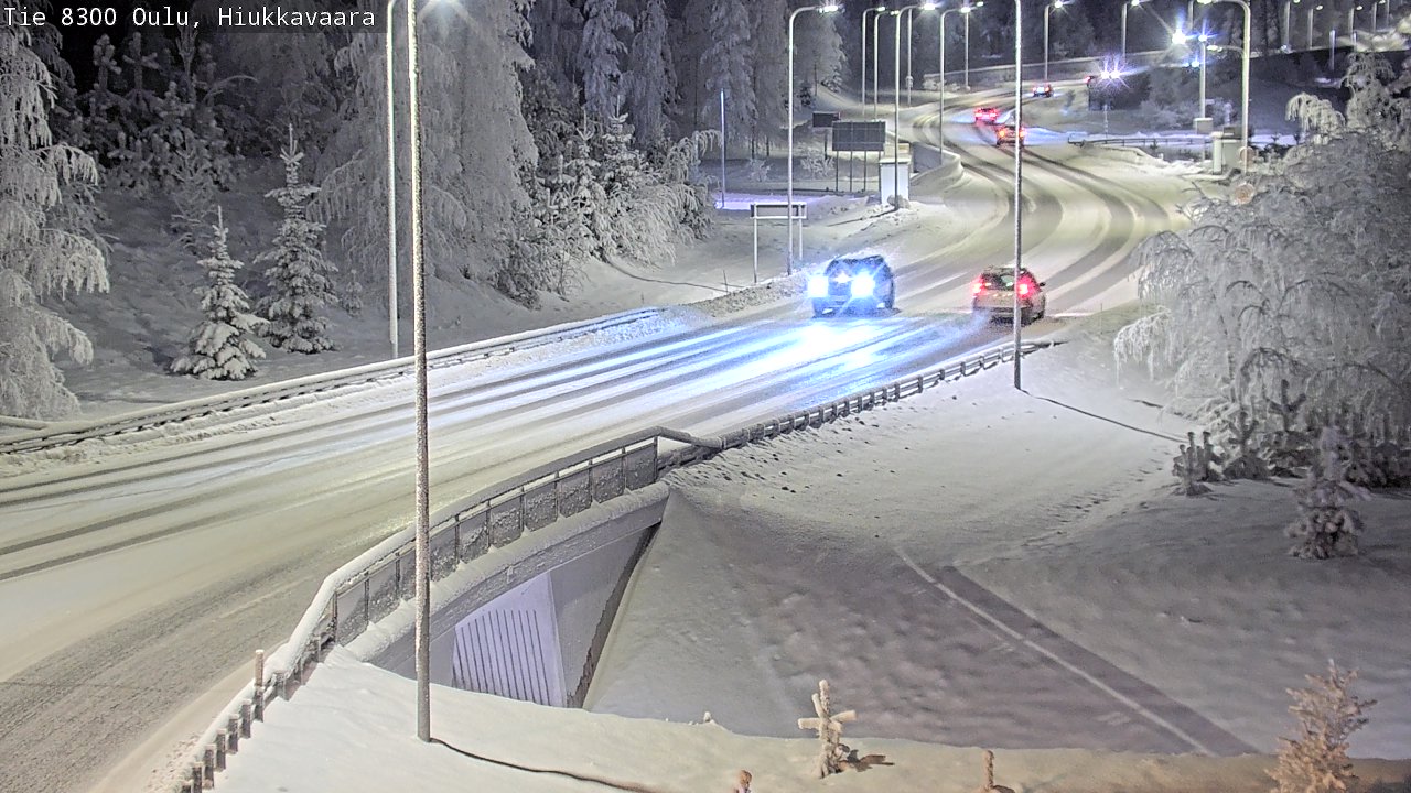 Weather Camera Image road 8300 Oulu Hiukkavaara, Oulu, Pohjois-Pohjanmaa