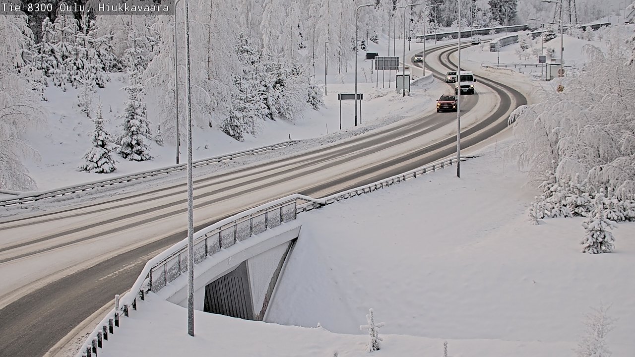 Weather Camera Image road 8300 Oulu Hiukkavaara, Oulu, Pohjois-Pohjanmaa