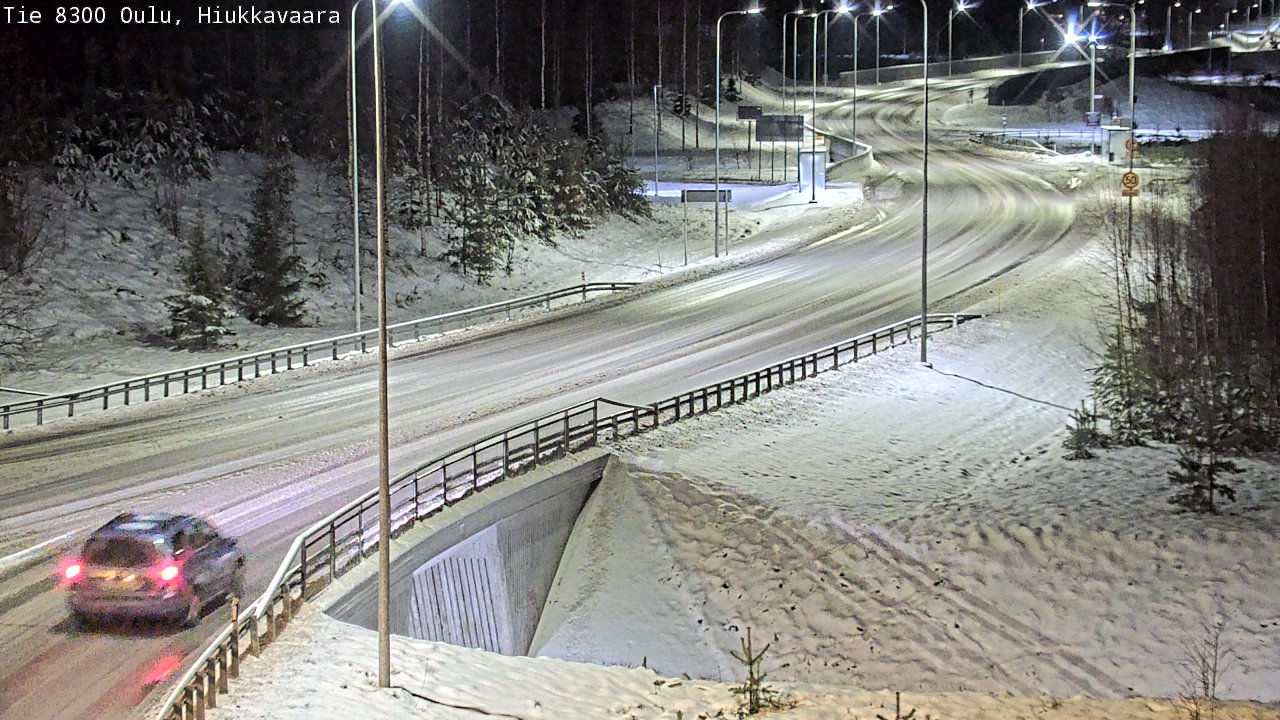 Weather Camera Image väg 8300 Oulu Hiukkavaara, Oulu, Pohjois-Pohjanmaa