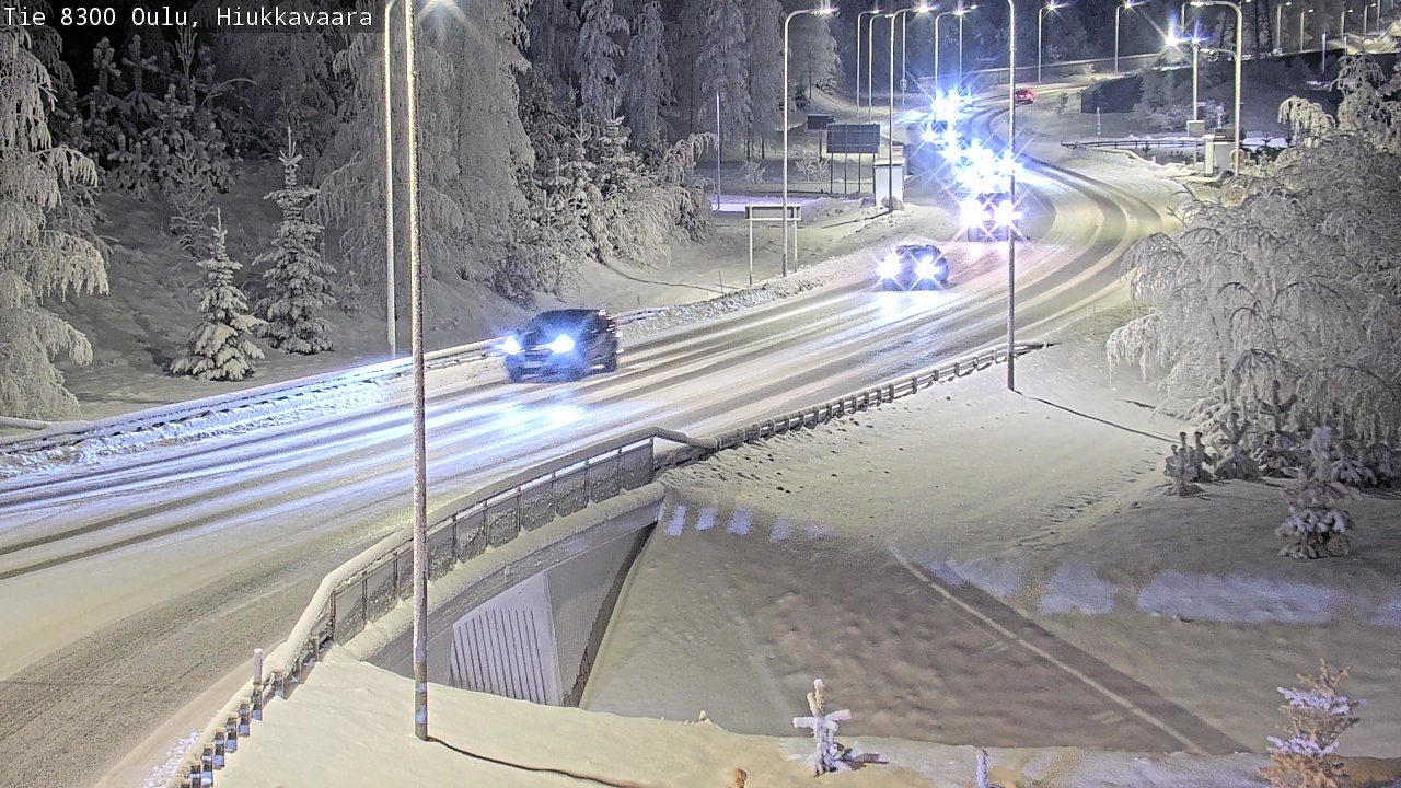 Weather Camera Image road 8300 Oulu Hiukkavaara, Oulu, Pohjois-Pohjanmaa