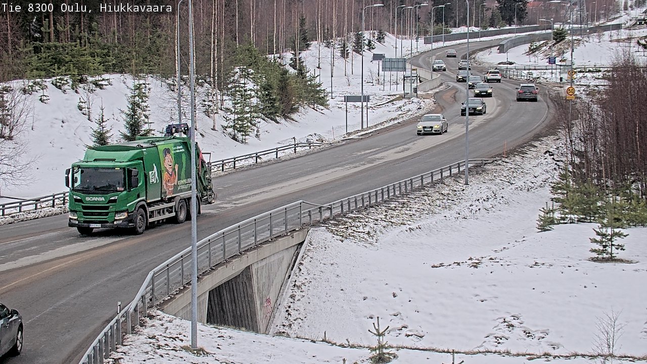 Weather Camera Image väg 8300 Oulu Hiukkavaara, Oulu, Pohjois-Pohjanmaa