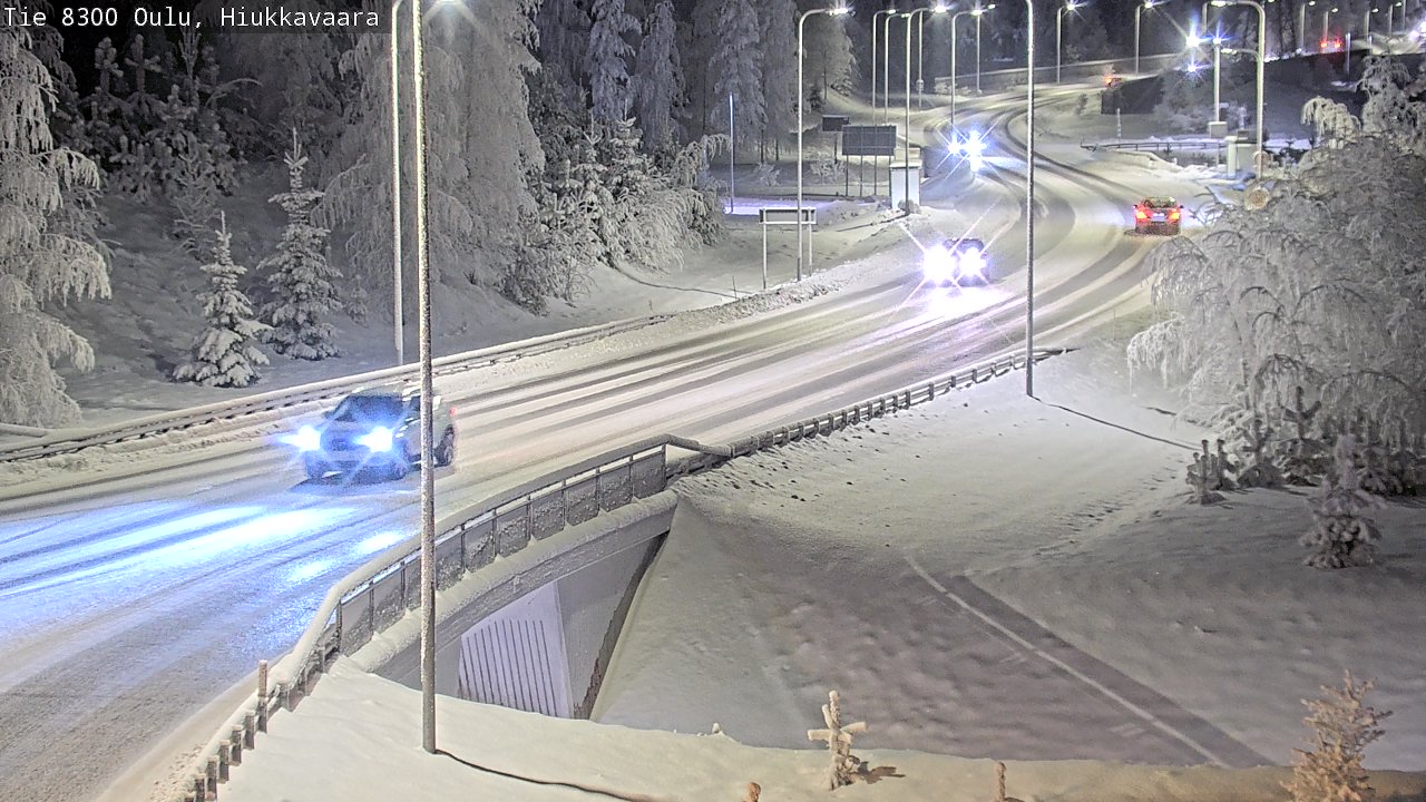 Weather Camera Image road 8300 Oulu Hiukkavaara, Oulu, Pohjois-Pohjanmaa