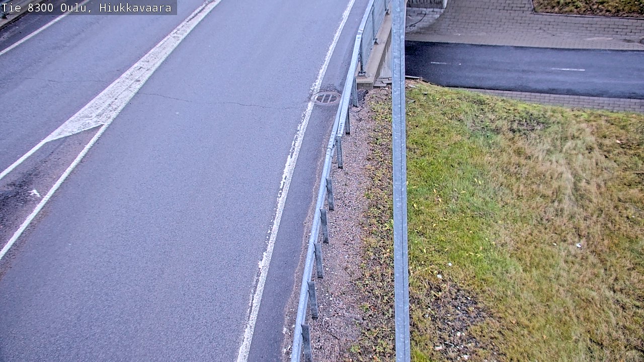 Weather Camera Image väg 8300 Oulu Hiukkavaara, Oulu, Pohjois-Pohjanmaa