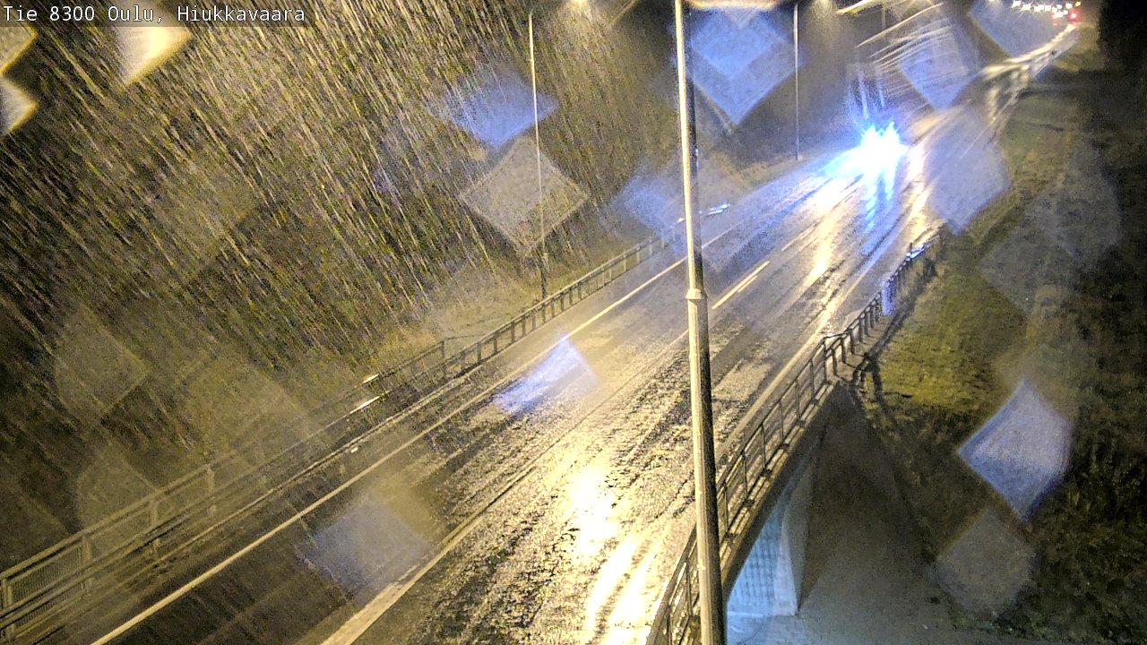 Weather Camera Image väg 8300 Oulu Hiukkavaara, Oulu, Pohjois-Pohjanmaa