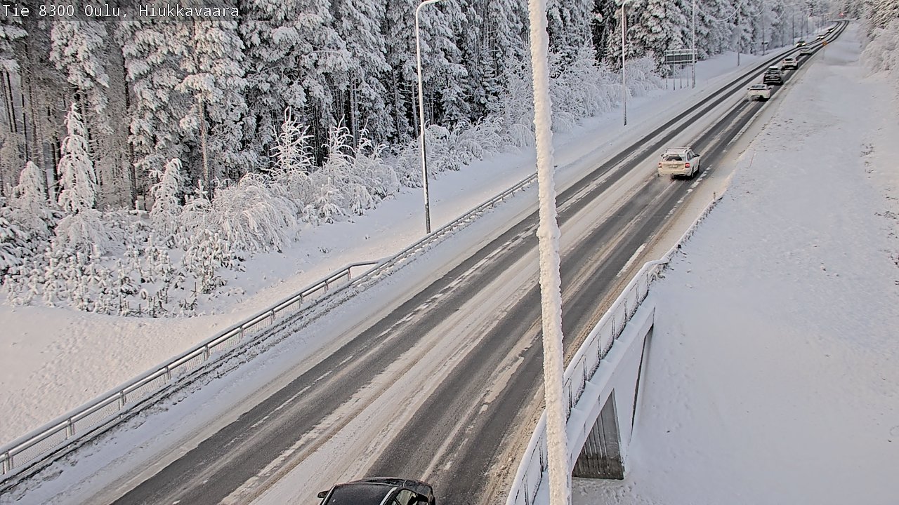 Weather Camera Image road 8300 Oulu Hiukkavaara, Oulu, Pohjois-Pohjanmaa