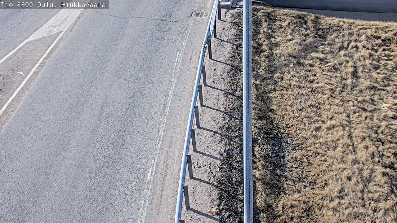 Weather Camera Image väg 8300 Oulu Hiukkavaara, Oulu, Pohjois-Pohjanmaa