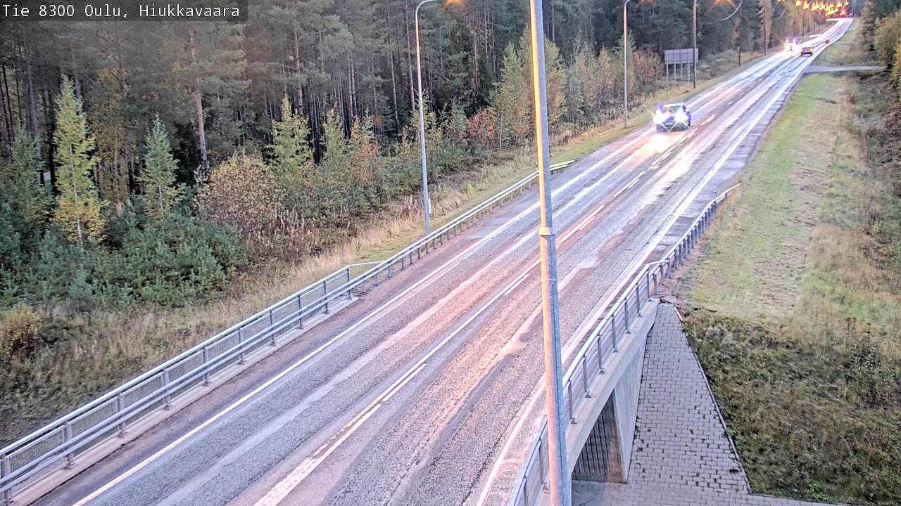 Weather Camera Image väg 8300 Oulu Hiukkavaara, Oulu, Pohjois-Pohjanmaa