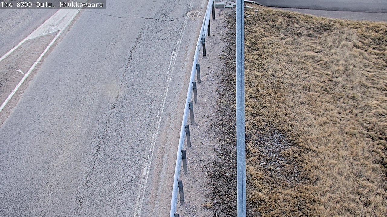 Weather Camera Image väg 8300 Oulu Hiukkavaara, Oulu, Pohjois-Pohjanmaa