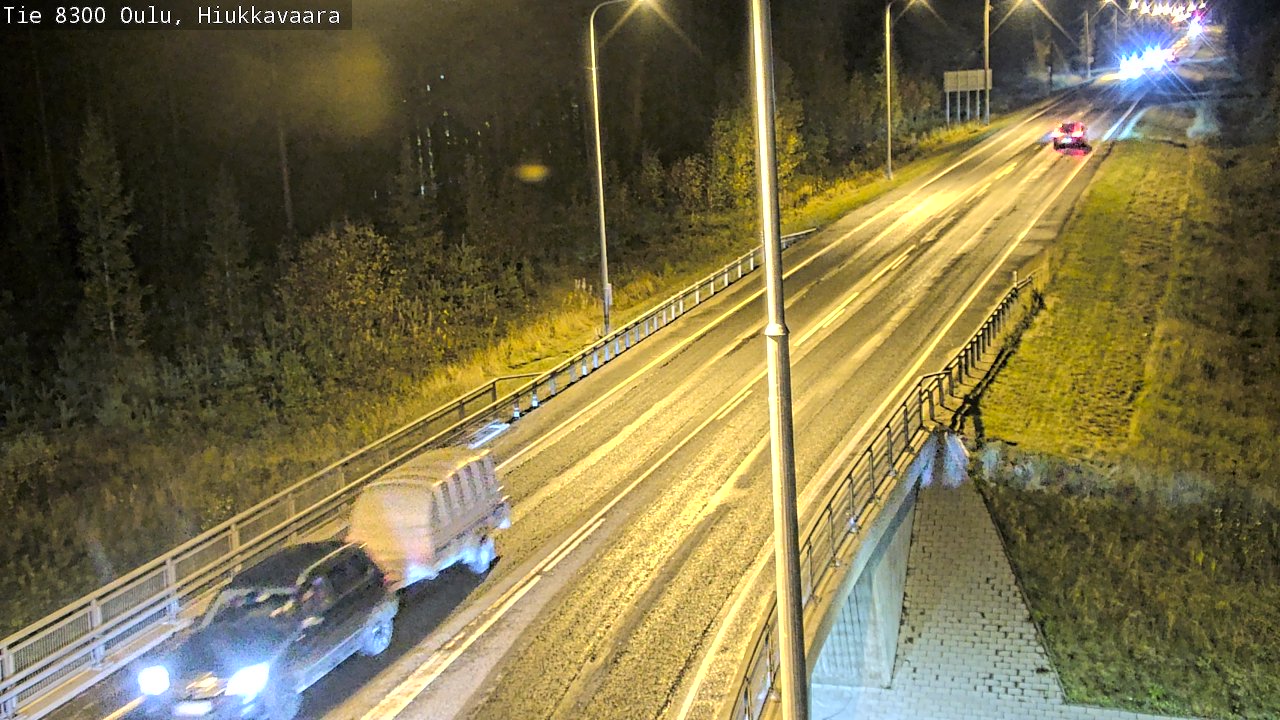 Weather Camera Image väg 8300 Oulu Hiukkavaara, Oulu, Pohjois-Pohjanmaa