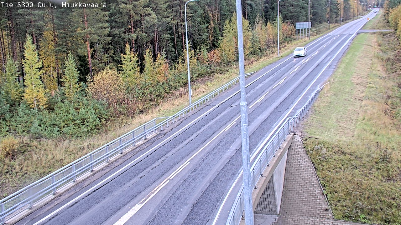 Weather Camera Image väg 8300 Oulu Hiukkavaara, Oulu, Pohjois-Pohjanmaa