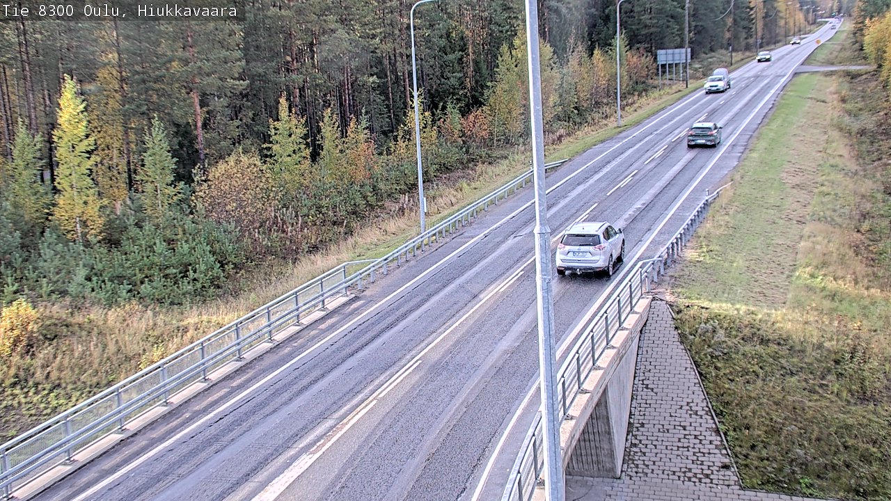 Weather Camera Image väg 8300 Oulu Hiukkavaara, Oulu, Pohjois-Pohjanmaa
