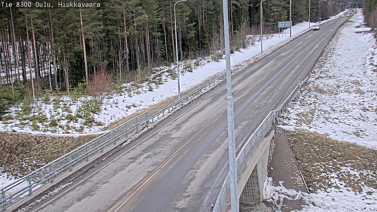 Weather Camera Image road 8300 Oulu Hiukkavaara, Oulu, Pohjois-Pohjanmaa