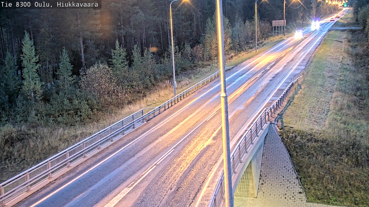 Weather Camera Image väg 8300 Oulu Hiukkavaara, Oulu, Pohjois-Pohjanmaa