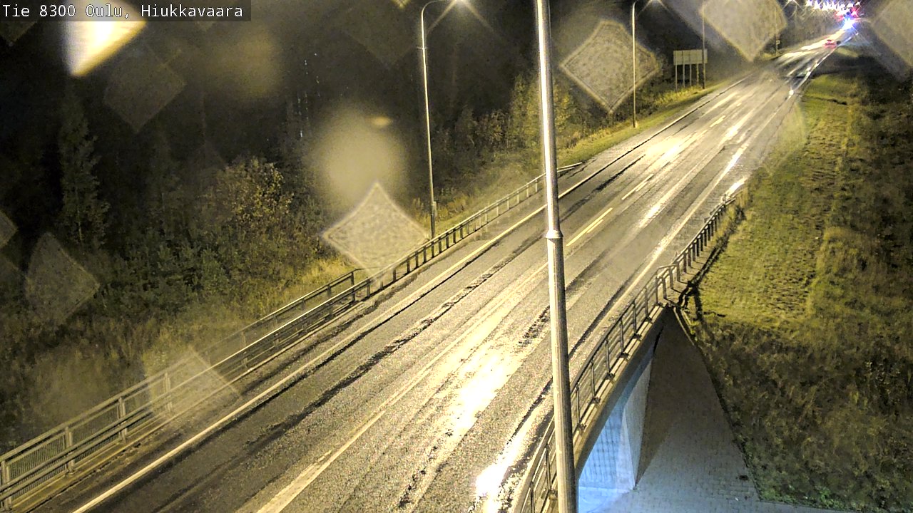 Weather Camera Image väg 8300 Oulu Hiukkavaara, Oulu, Pohjois-Pohjanmaa