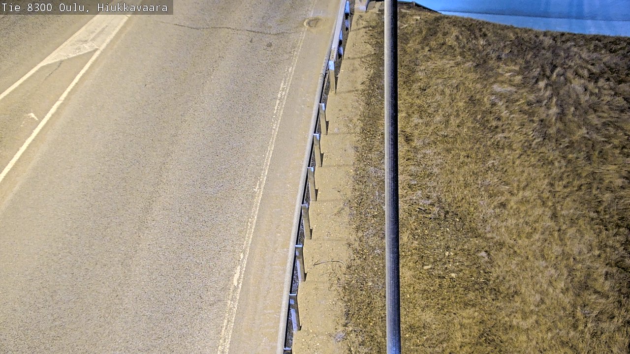 Weather Camera Image väg 8300 Oulu Hiukkavaara, Oulu, Pohjois-Pohjanmaa