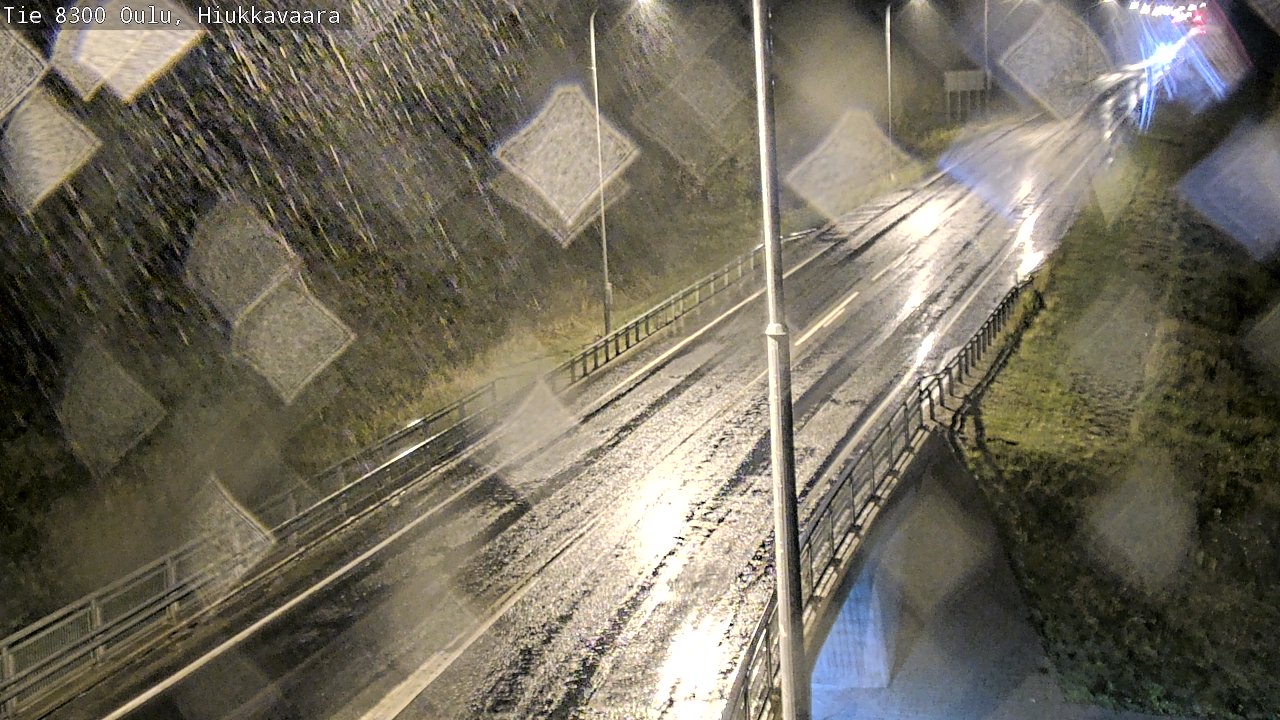 Weather Camera Image väg 8300 Oulu Hiukkavaara, Oulu, Pohjois-Pohjanmaa