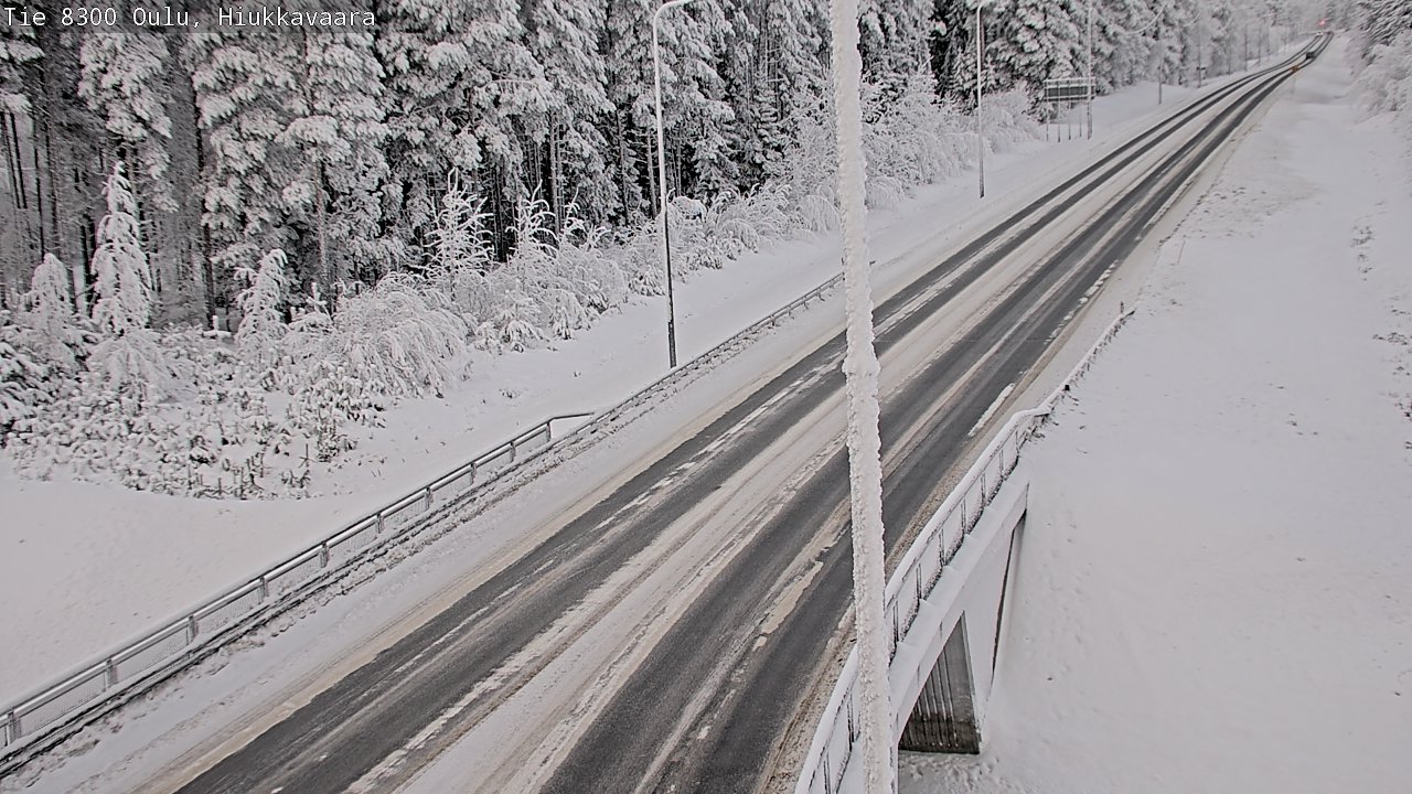 Weather Camera Image road 8300 Oulu Hiukkavaara, Oulu, Pohjois-Pohjanmaa