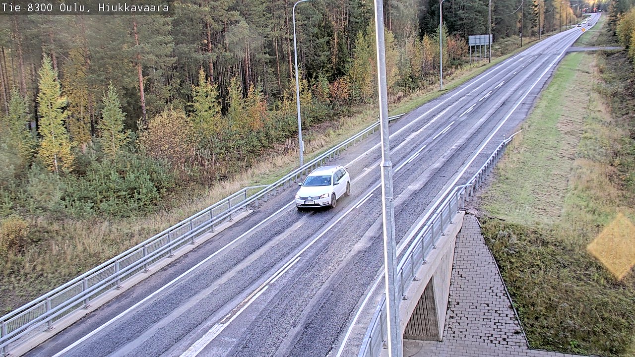 Weather Camera Image väg 8300 Oulu Hiukkavaara, Oulu, Pohjois-Pohjanmaa