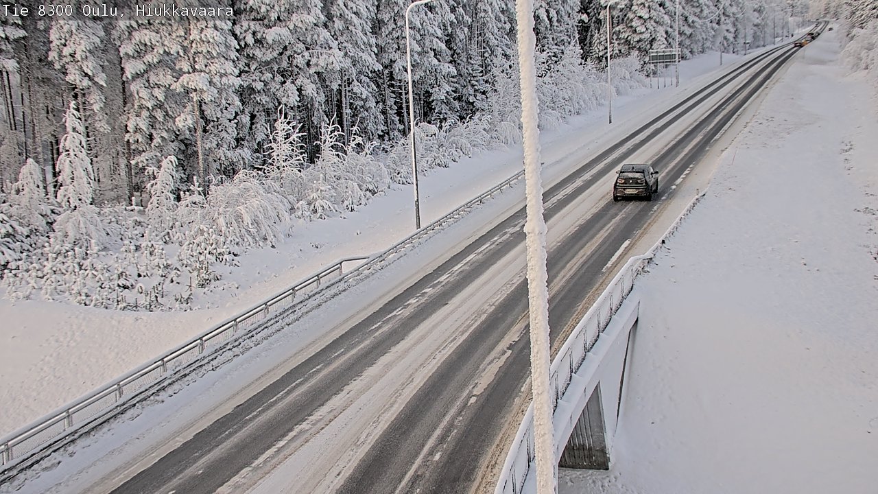 Weather Camera Image road 8300 Oulu Hiukkavaara, Oulu, Pohjois-Pohjanmaa