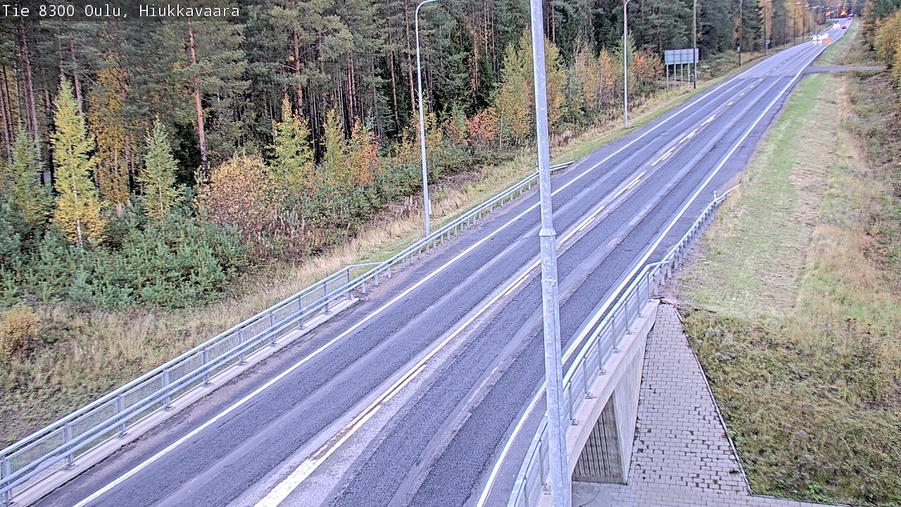 Weather Camera Image väg 8300 Oulu Hiukkavaara, Oulu, Pohjois-Pohjanmaa