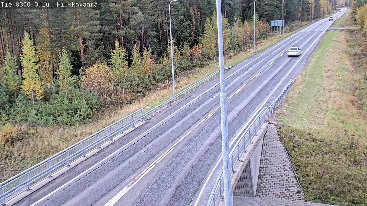 Weather Camera Image väg 8300 Oulu Hiukkavaara, Oulu, Pohjois-Pohjanmaa