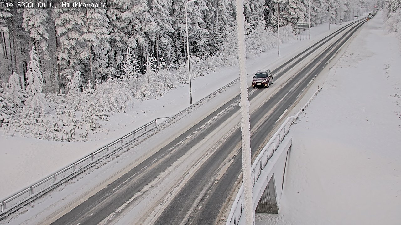 Weather Camera Image road 8300 Oulu Hiukkavaara, Oulu, Pohjois-Pohjanmaa