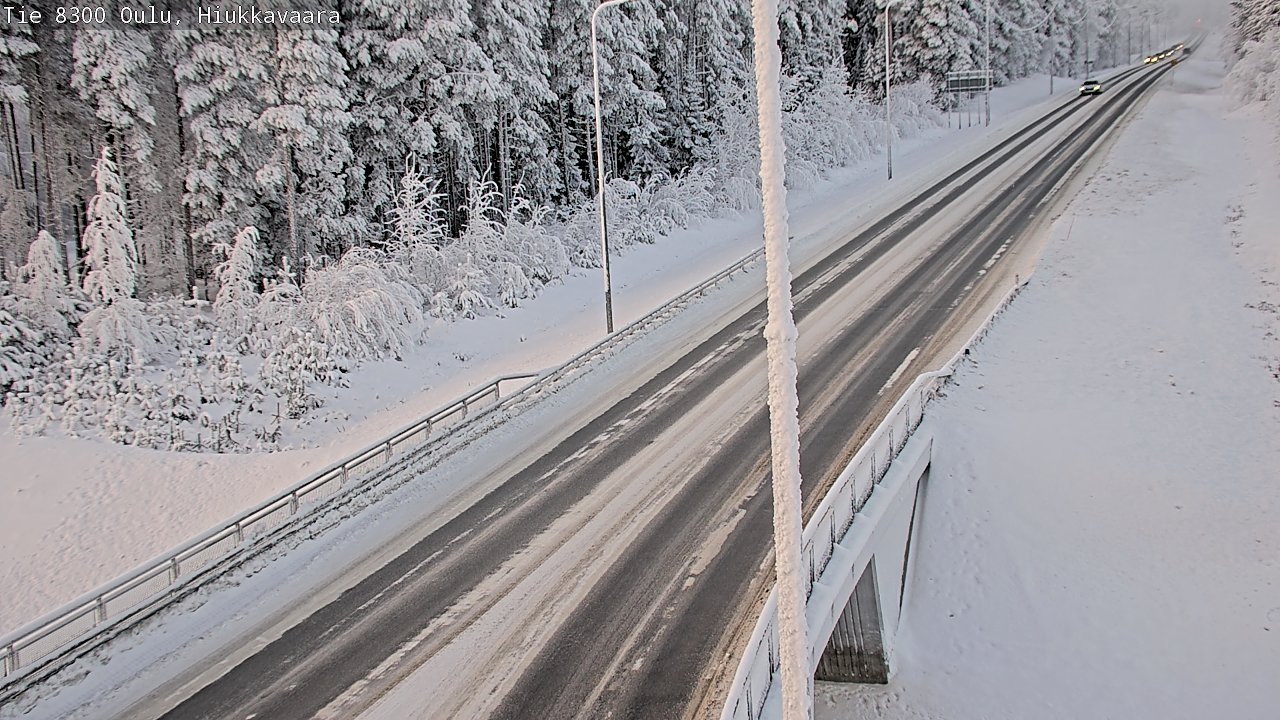 Weather Camera Image road 8300 Oulu Hiukkavaara, Oulu, Pohjois-Pohjanmaa