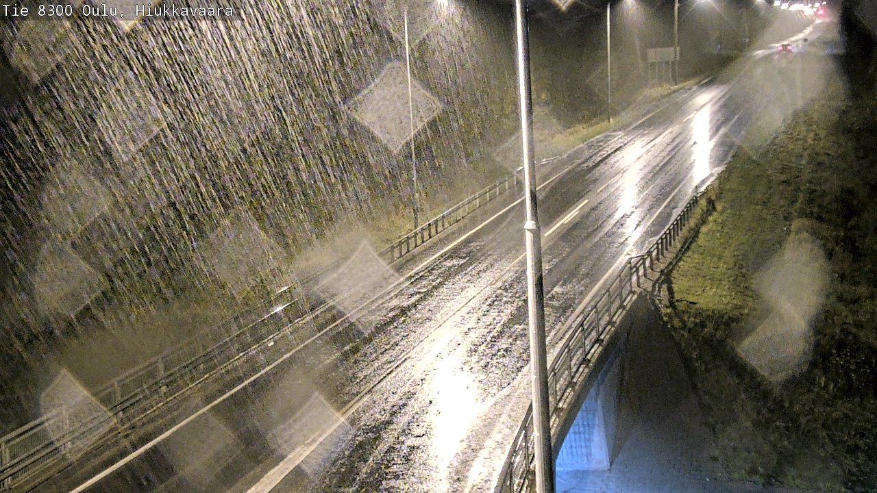 Weather Camera Image väg 8300 Oulu Hiukkavaara, Oulu, Pohjois-Pohjanmaa