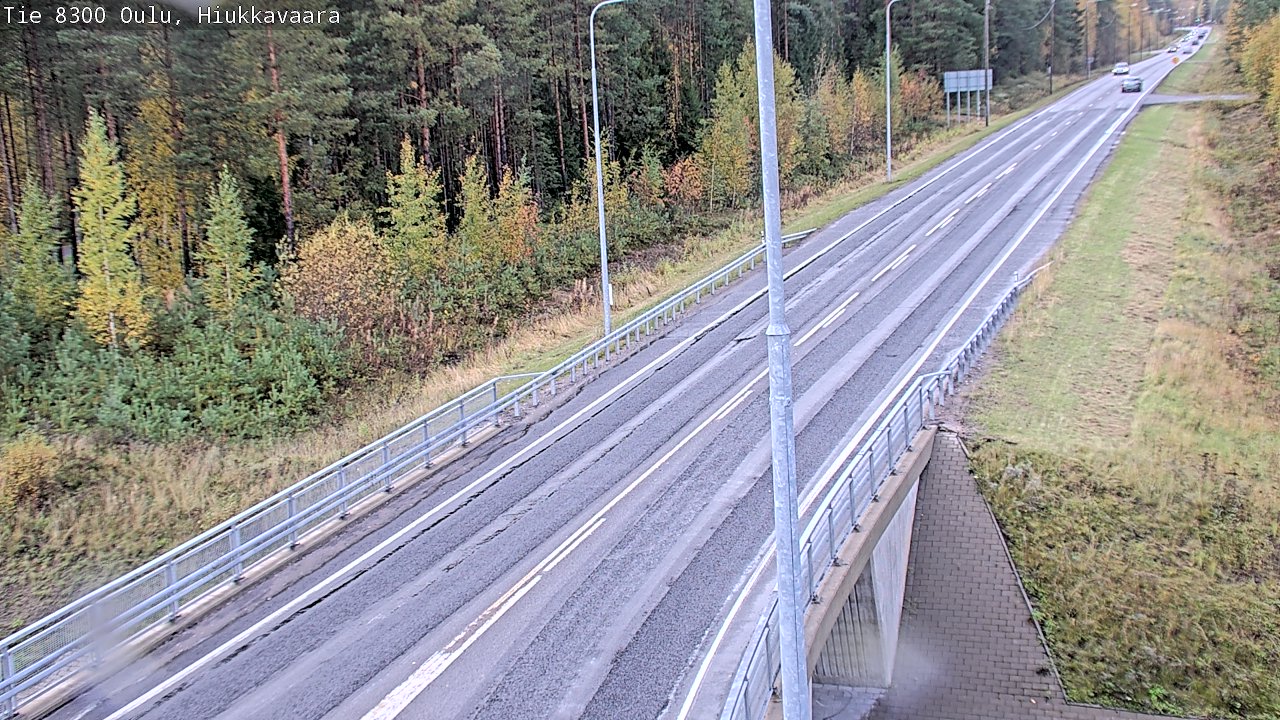 Weather Camera Image väg 8300 Oulu Hiukkavaara, Oulu, Pohjois-Pohjanmaa