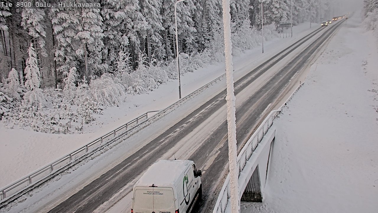 Weather Camera Image road 8300 Oulu Hiukkavaara, Oulu, Pohjois-Pohjanmaa