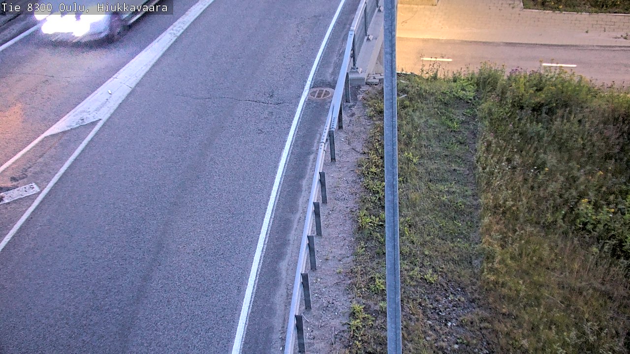 Weather Camera Image road 8300 Oulu Hiukkavaara, Oulu, Pohjois-Pohjanmaa