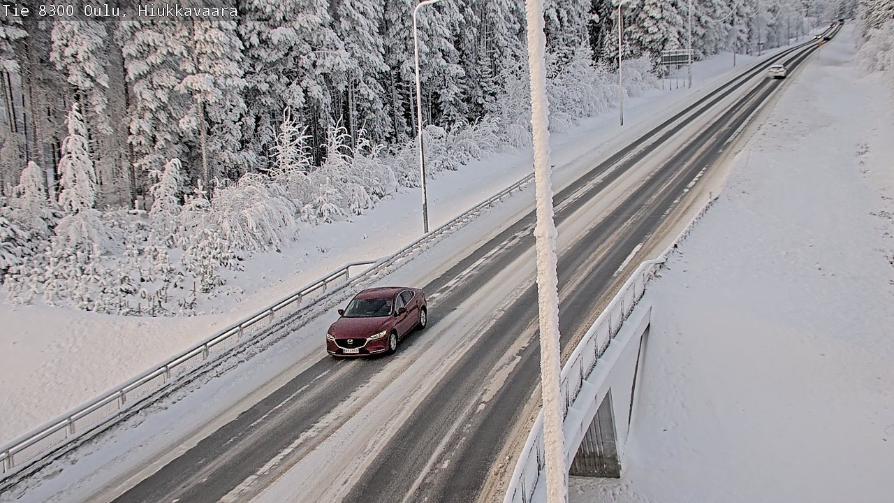Weather Camera Image road 8300 Oulu Hiukkavaara, Oulu, Pohjois-Pohjanmaa