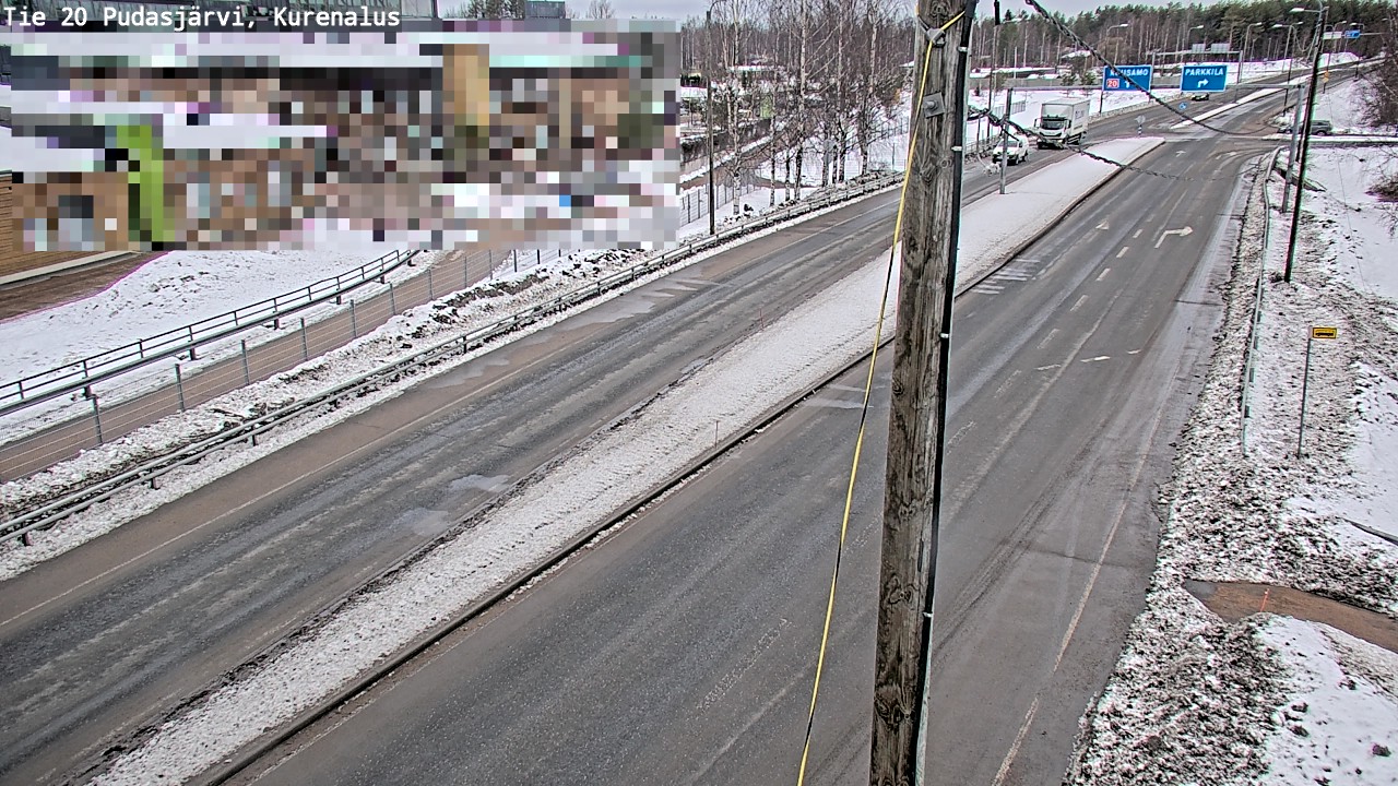 Weather Camera Image Road 20 Pudasjärvi, Kurenalus, Pudasjärvi, Pohjois-Pohjanmaa