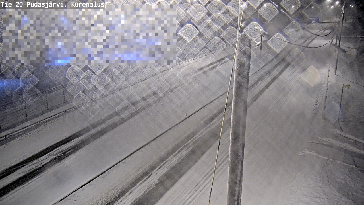Weather Camera Image Road 20 Pudasjärvi, Kurenalus, Pudasjärvi, Pohjois-Pohjanmaa