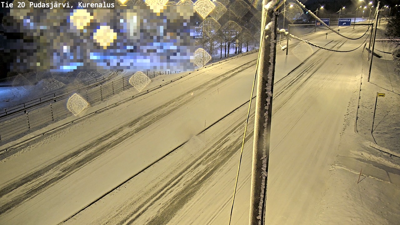 Weather Camera Image Road 20 Pudasjärvi, Kurenalus, Pudasjärvi, Pohjois-Pohjanmaa