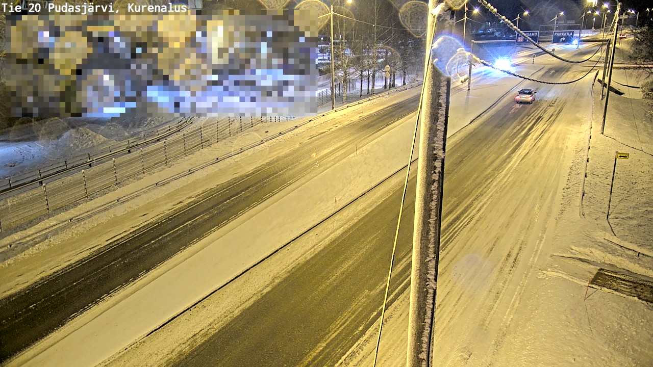 Weather Camera Image Road 20 Pudasjärvi, Kurenalus, Pudasjärvi, Pohjois-Pohjanmaa