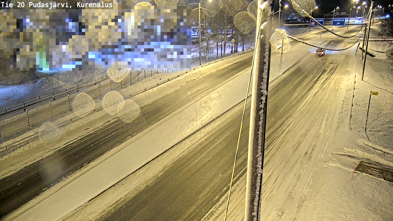 Weather Camera Image Road 20 Pudasjärvi, Kurenalus, Pudasjärvi, Pohjois-Pohjanmaa