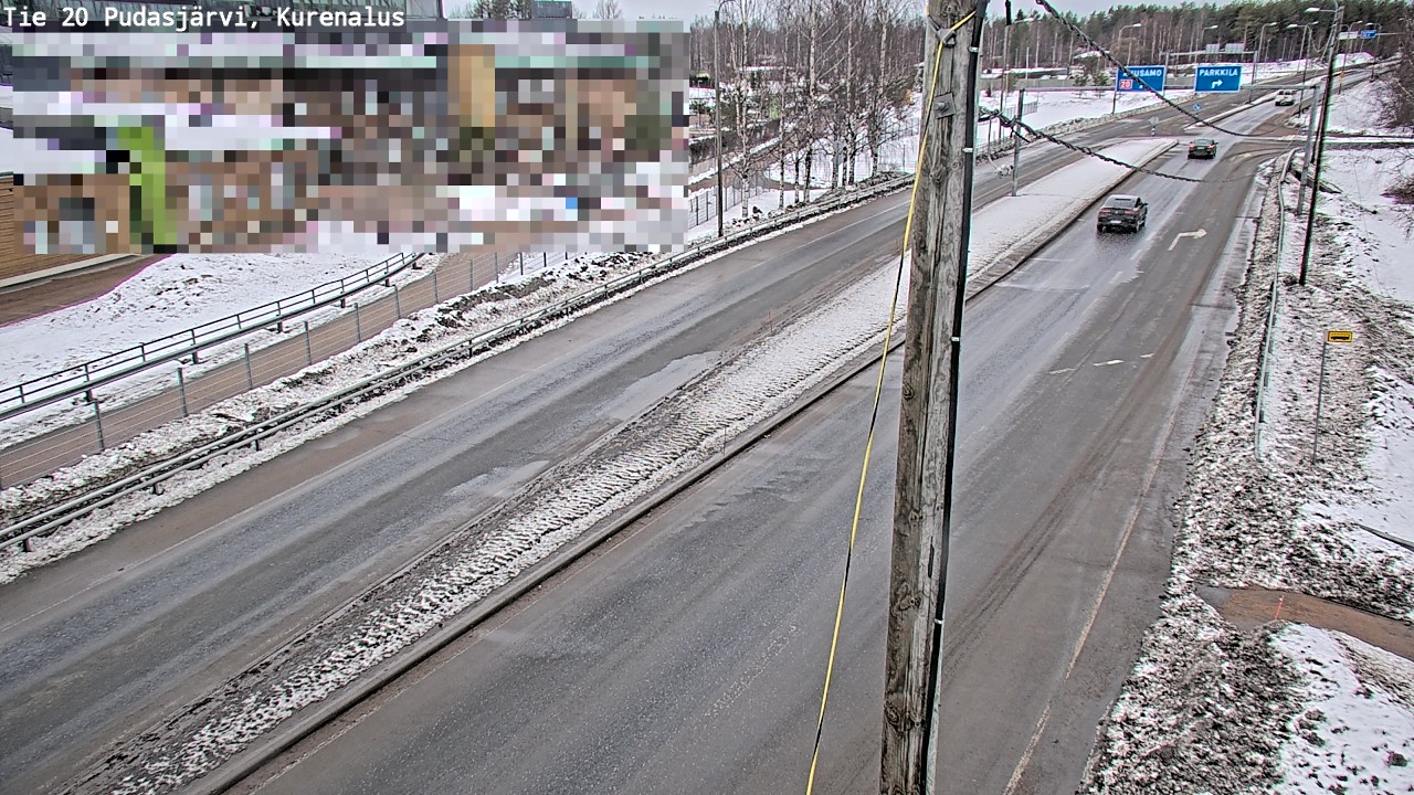 Weather Camera Image Road 20 Pudasjärvi, Kurenalus, Pudasjärvi, Pohjois-Pohjanmaa