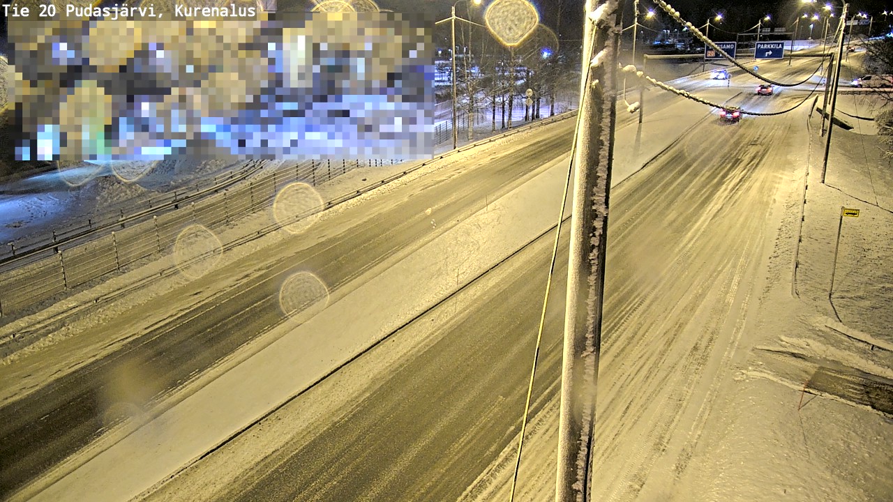 Weather Camera Image Road 20 Pudasjärvi, Kurenalus, Pudasjärvi, Pohjois-Pohjanmaa