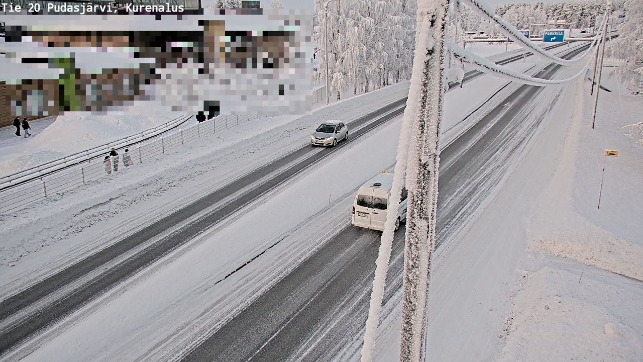 Weather Camera Image Road 20 Pudasjärvi, Kurenalus, Pudasjärvi, Pohjois-Pohjanmaa