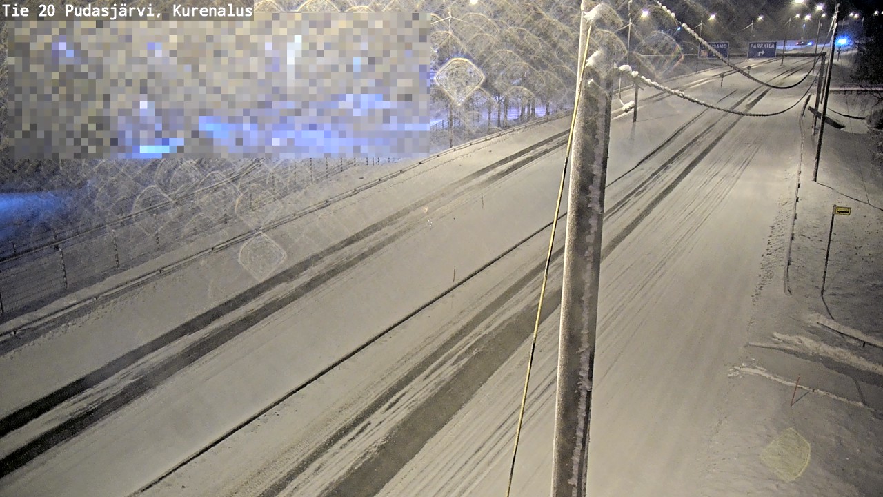Weather Camera Image Road 20 Pudasjärvi, Kurenalus, Pudasjärvi, Pohjois-Pohjanmaa