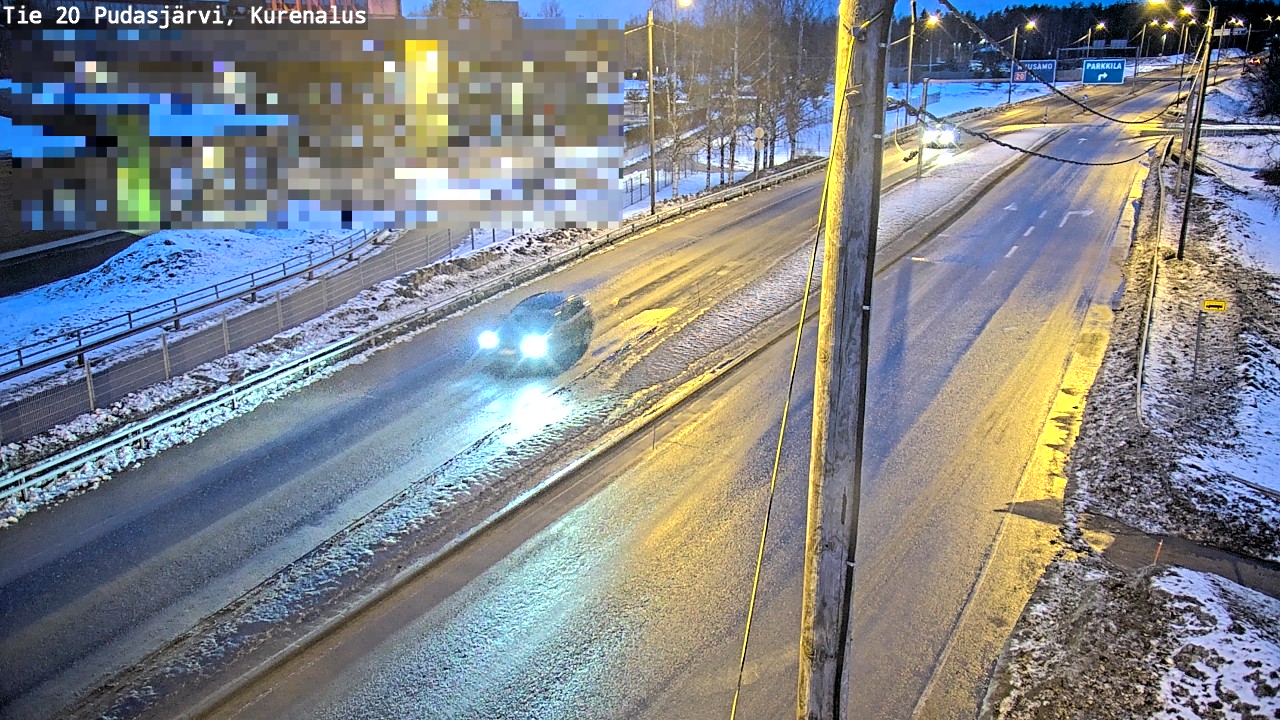 Weather Camera Image Väg 20Pudasjärvi, Kurenalus, Pudasjärvi, Pohjois-Pohjanmaa