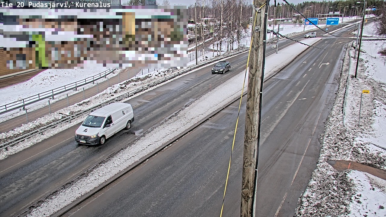 Weather Camera Image Road 20 Pudasjärvi, Kurenalus, Pudasjärvi, Pohjois-Pohjanmaa